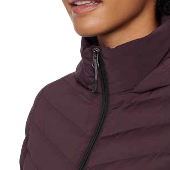 32 Degrees Hooded Stretch Puffer Jacket Zip Pockets Packable Berry Medium New - Picture 5 of 12